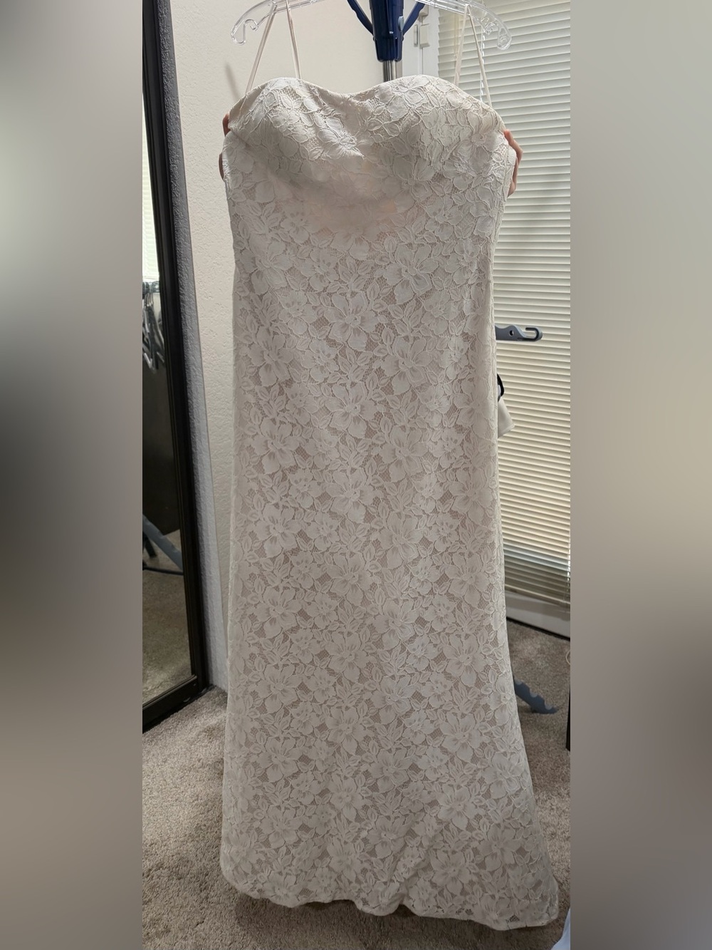 Whispers & Echoes Size 14 Ivory Floral Lace Bridal or White Party Dress
